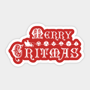 Merry Critmas Xmas Santa Sleigh Dice Sticker